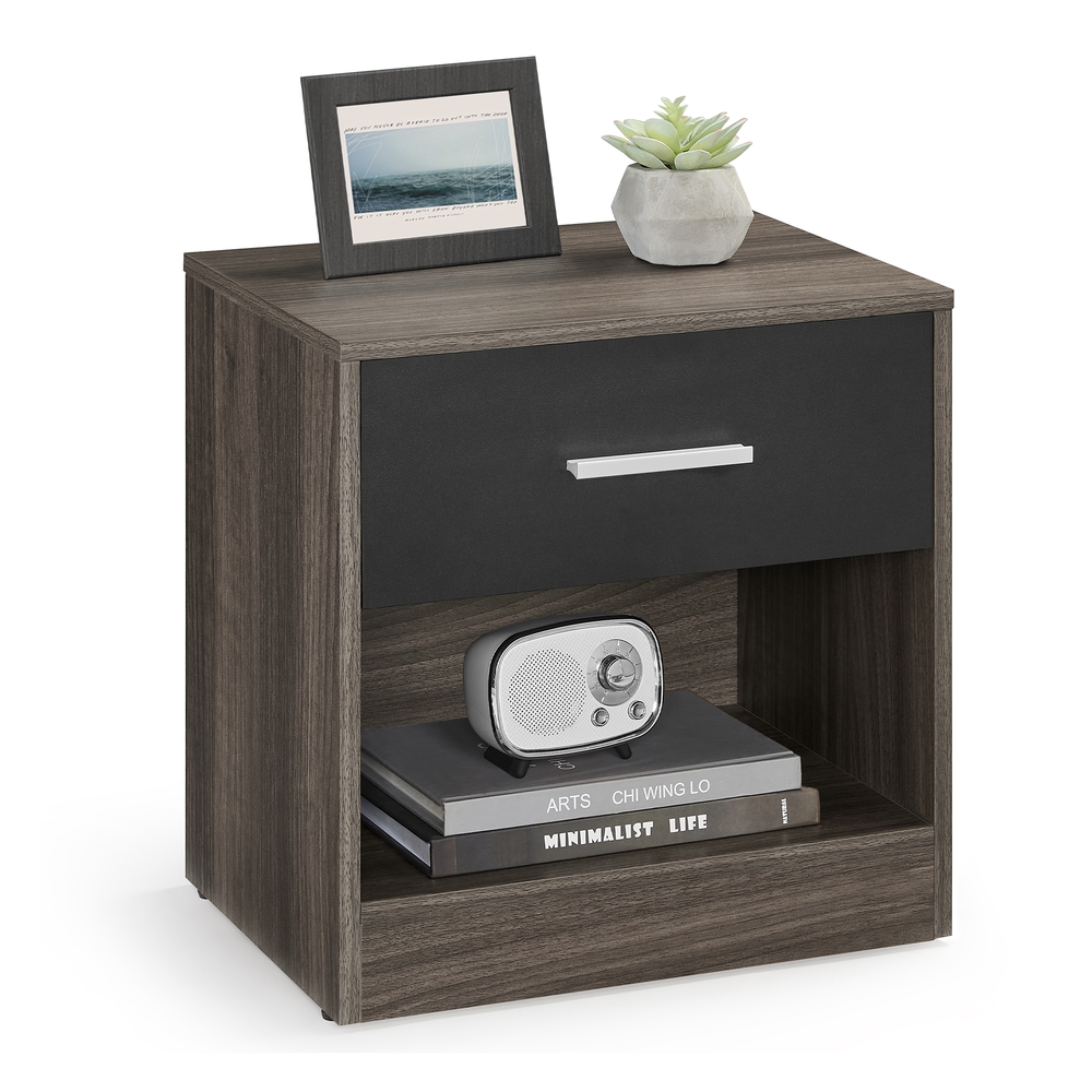 Bedside Table Brown and Black