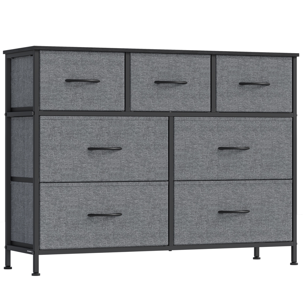 BELLAH Collection Chest of Drawers 7 Drawers Slate Grey BELLAH Collection Chest of Drawers 7 Drawers Slate Grey
