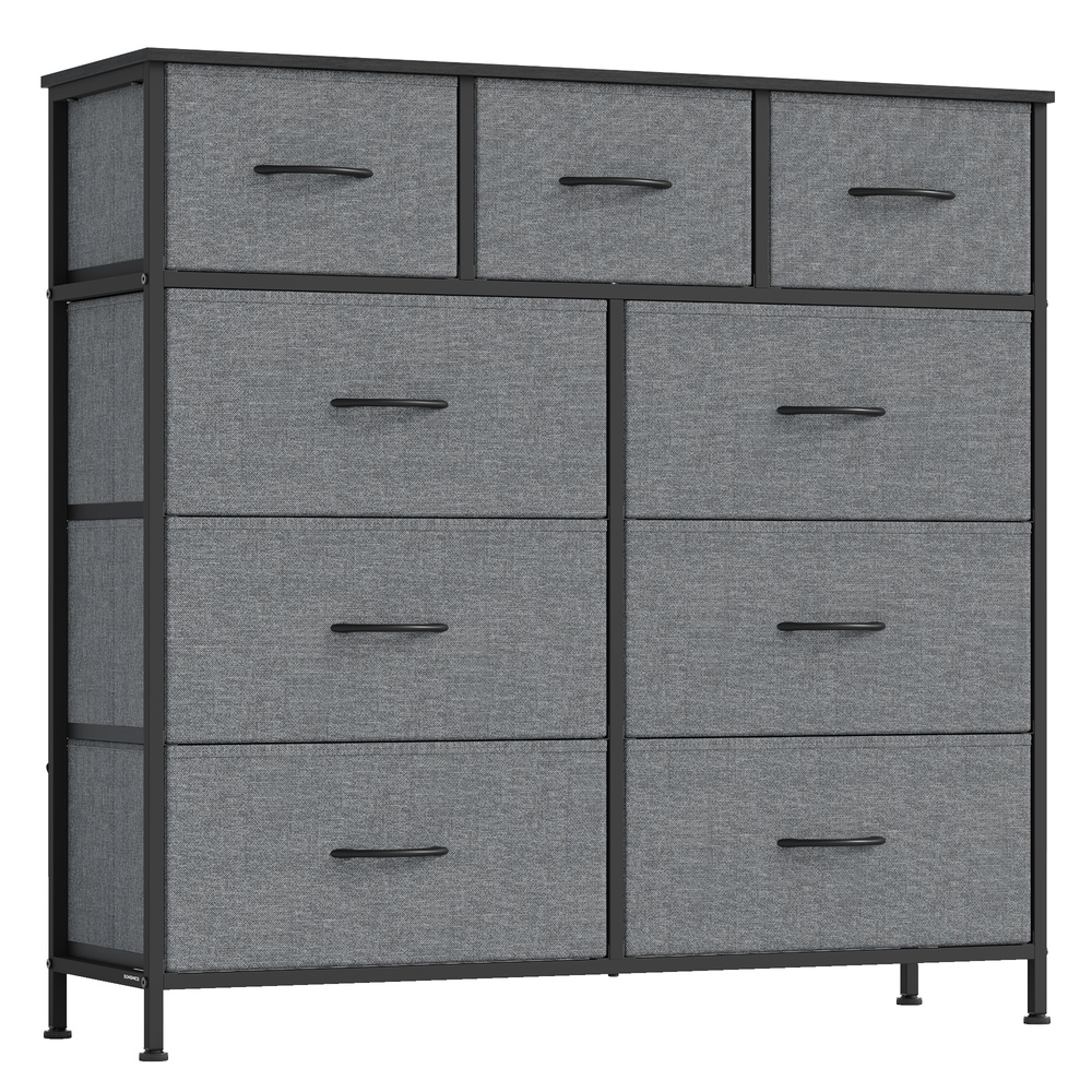 BELLAH Collection Chest of Drawers 9 Drawers Slate Grey