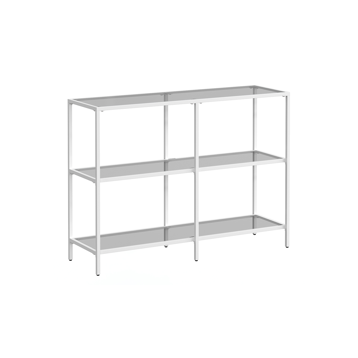 3 Shelves Hallway Table Pearl White and Slate Grey