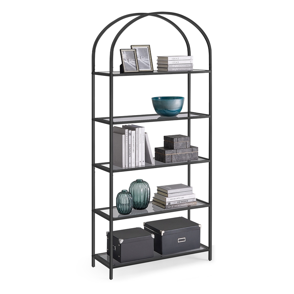 5-Tier Shelf Black and Grey