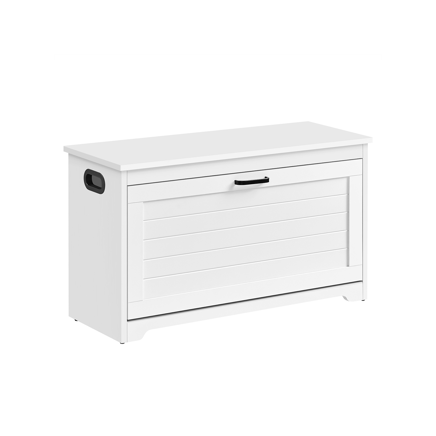 Shoe Bench with Folding Door and Handles Cloud White