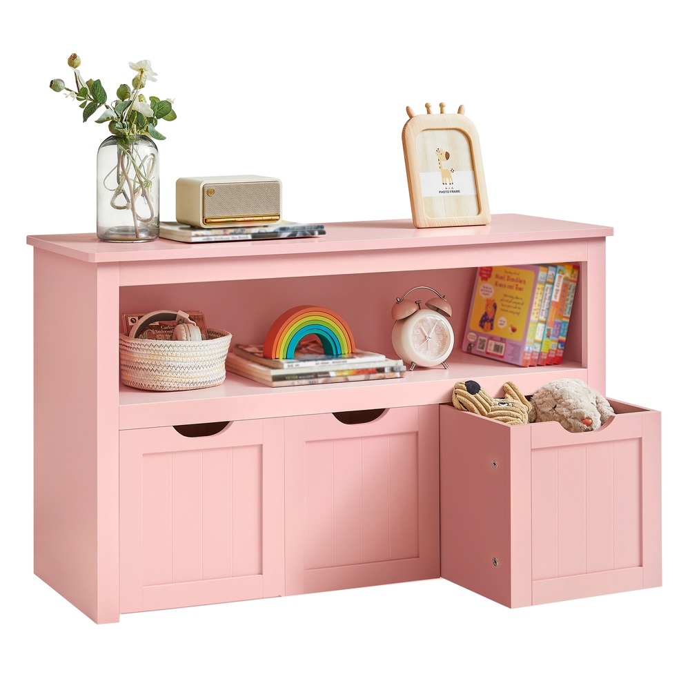 Toy Storage Unit  30 x 102 x 60 cm Candy Pink