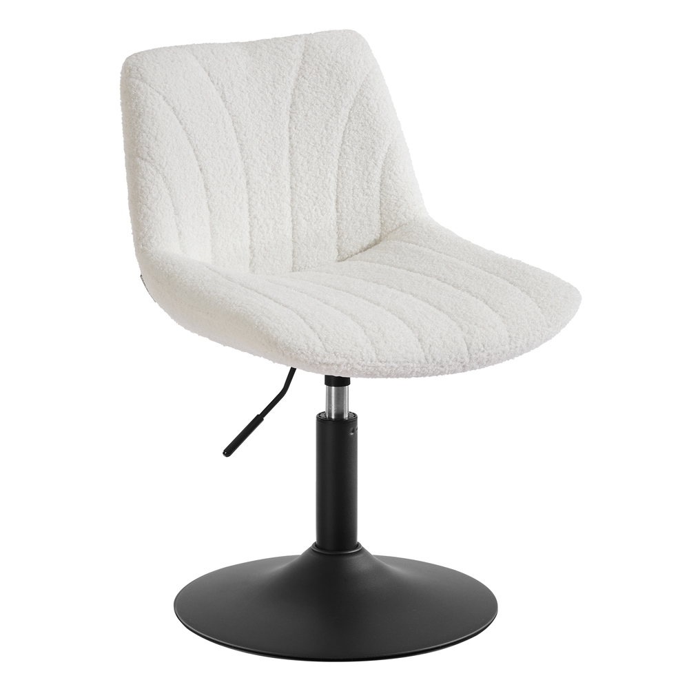 Dressing Table Chair Height Adjustable Bar Stool with Back Cloud White