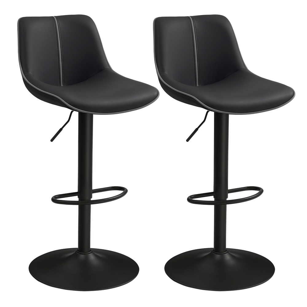 Bar Stools Set of 2 Height Adjustable Swivel Kitchen Stools