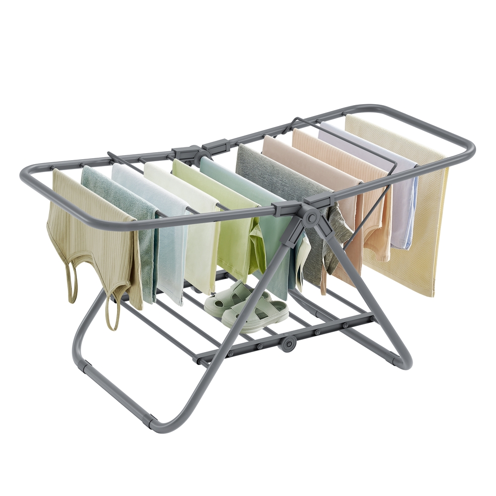 Small Foldable 2-Level Laundry Airer Dove Grey Small Foldable 2-Level Laundry Airer Dove Grey