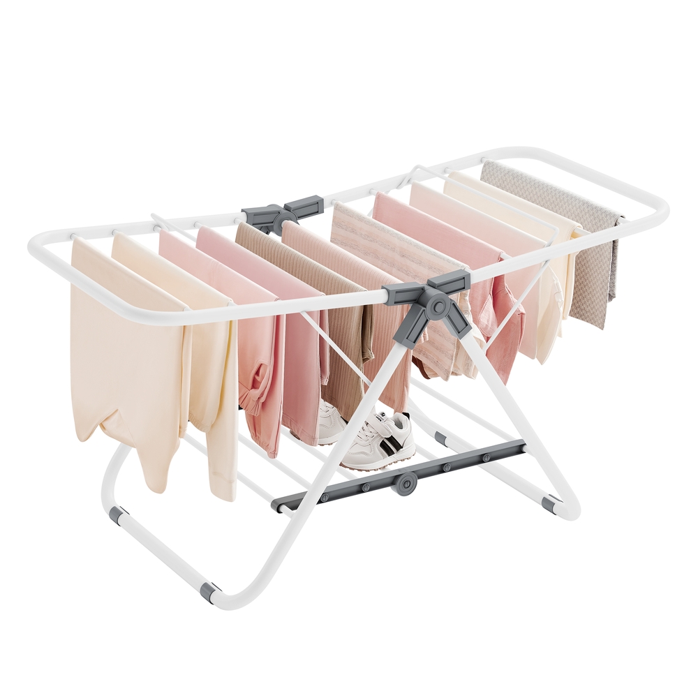 Small Foldable 2-Level Laundry Airer Cloud White Small Foldable 2-Level Laundry Airer Cloud White