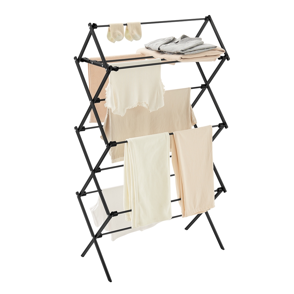 Foldable Clothes Airer with Steel Frame