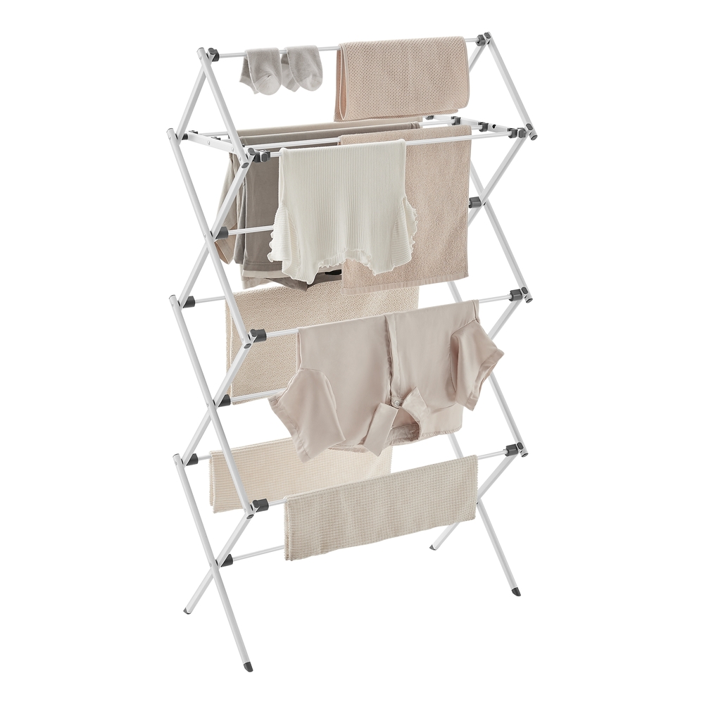 Foldable Clothes Airer, Compact Drying Rack, White