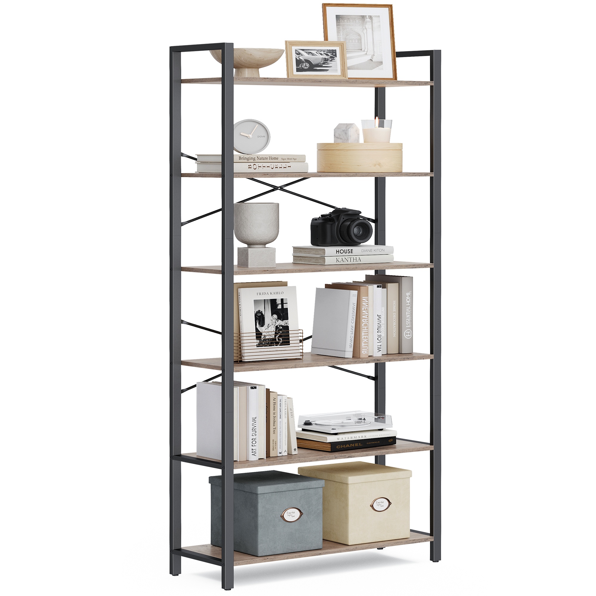 6-Tier Bookshelf, Bookcase, Shelving Unit 6-Tier Bookshelf, Bookcase, Shelving Unit