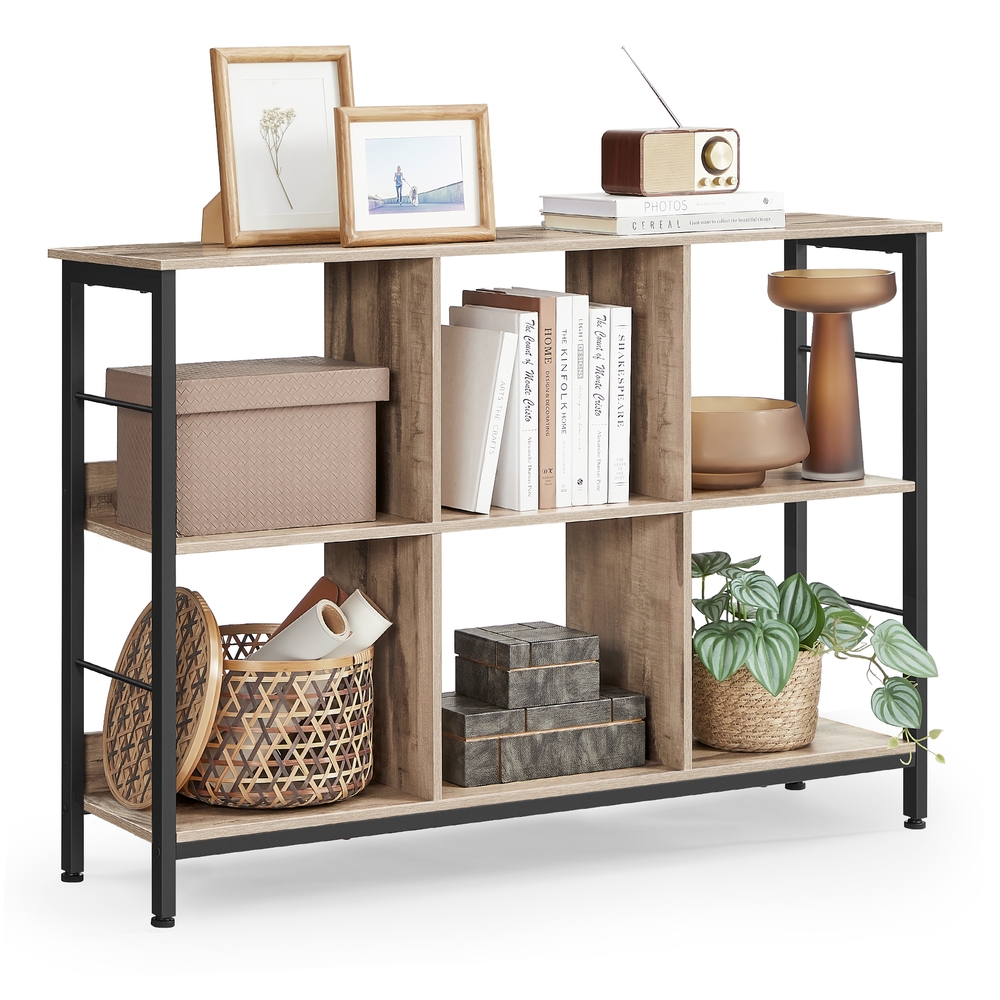 2-Tier Bookcase Camel Brown and Ink Black 2-Tier Bookcase Camel Brown and Ink Black