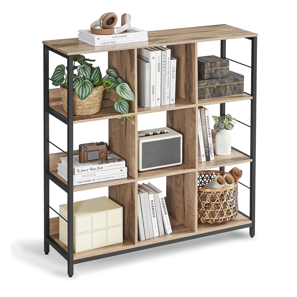 3-Tier Bookcase Camel Brown and Ink Black 3-Tier Bookcase Camel Brown and Ink Black