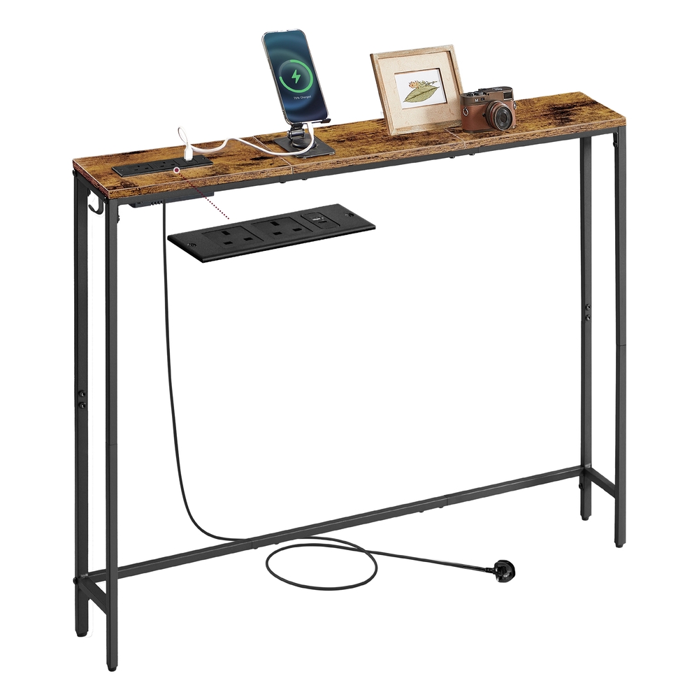 Slim Console Table with Charging Station Slim Console Table with Charging Station