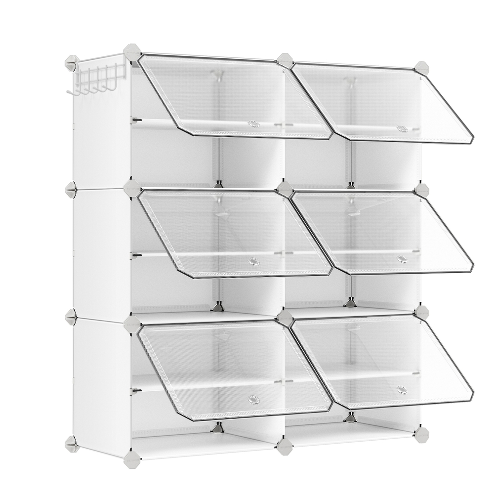 Interlocking Shoe Rack White
