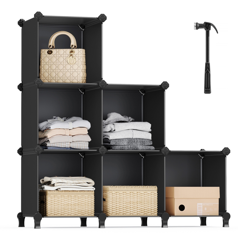 6-Cube Storage Organiser Ink Black