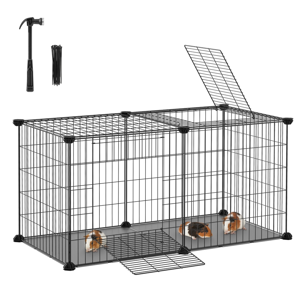 82 x 41 x 41 cm Small Animal Cage Black