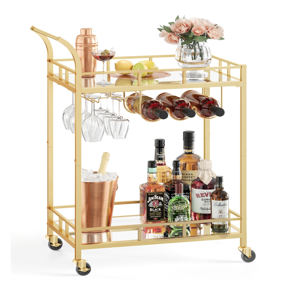 Drinks Trolley Metallic Gold
