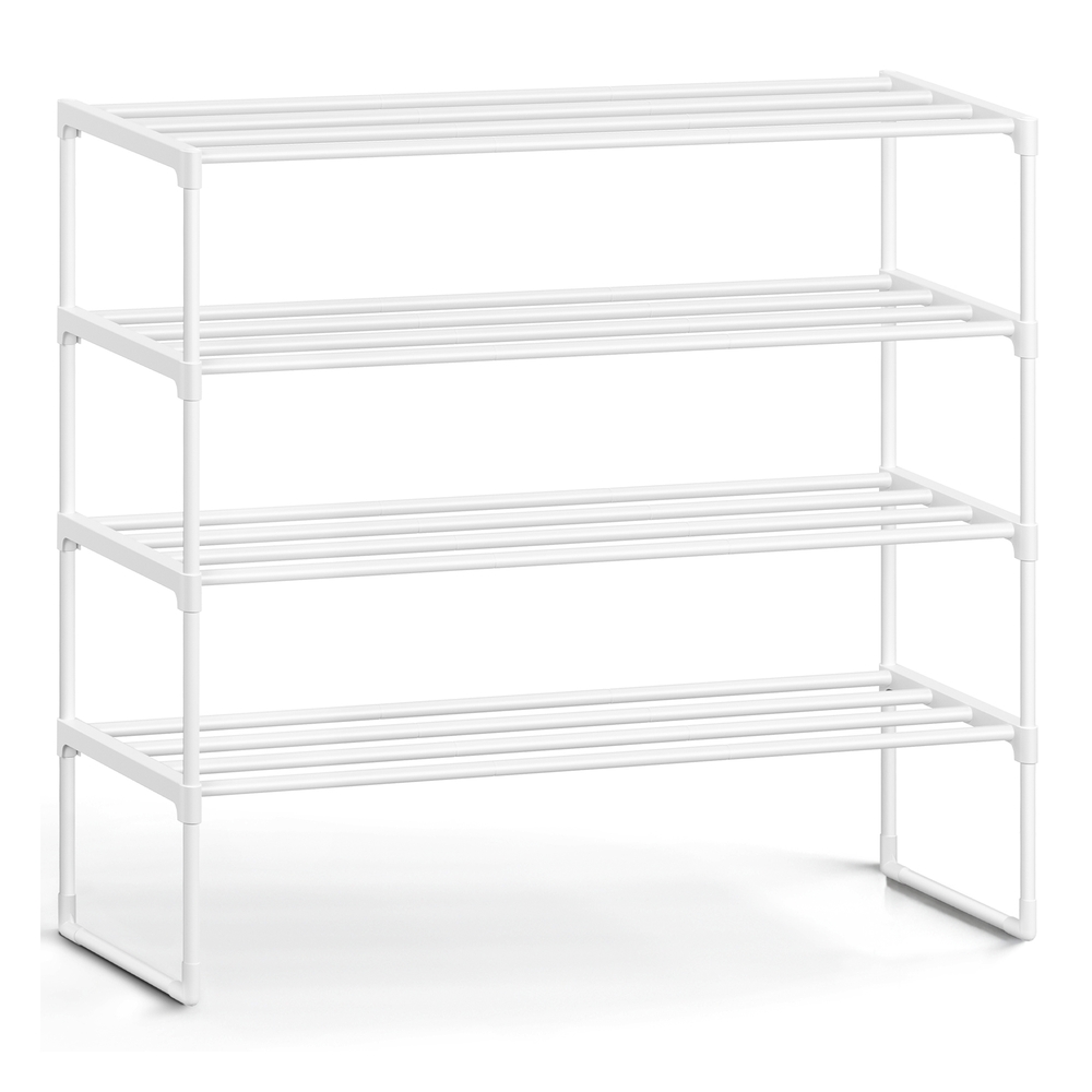4-Tier Shoe Rack 30 x 92 x 74 cm Pearl White