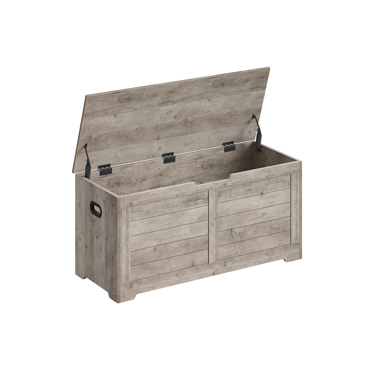 100 cm Wide Storage Chest with Safety Hinges Heather Greige