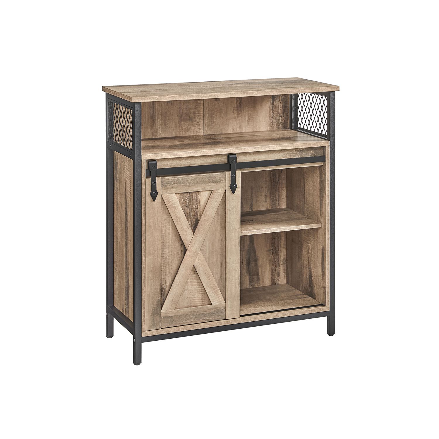 Kitchen Cupboard with Sliding Barn Door