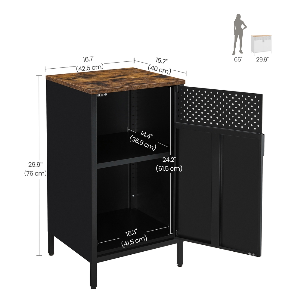 Storage Cabinet Rustic Brown and Black Storage Cabinet Rustic Brown and Black