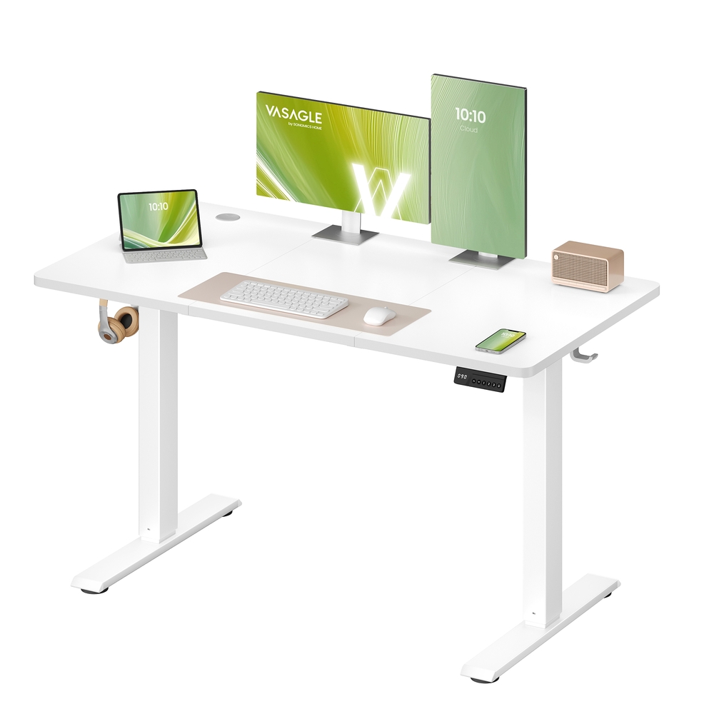 120 x 60 cm Electric standing desk with adjustable height and reminder Cloud White 120 x 60 cm Electric standing desk with adjustable height and reminder Cloud White