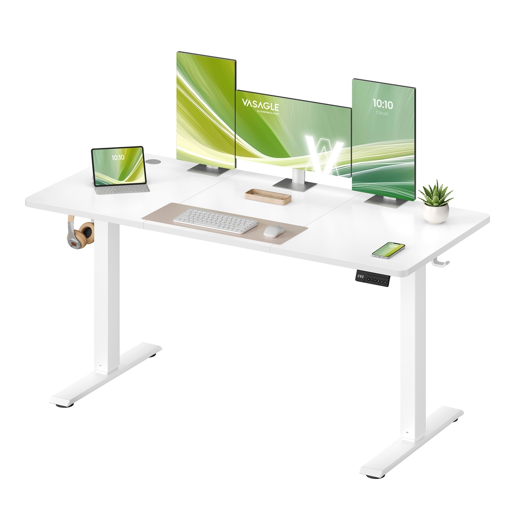 140 x 60 cm Height Adjustable Electric Standing Desk Cloud White