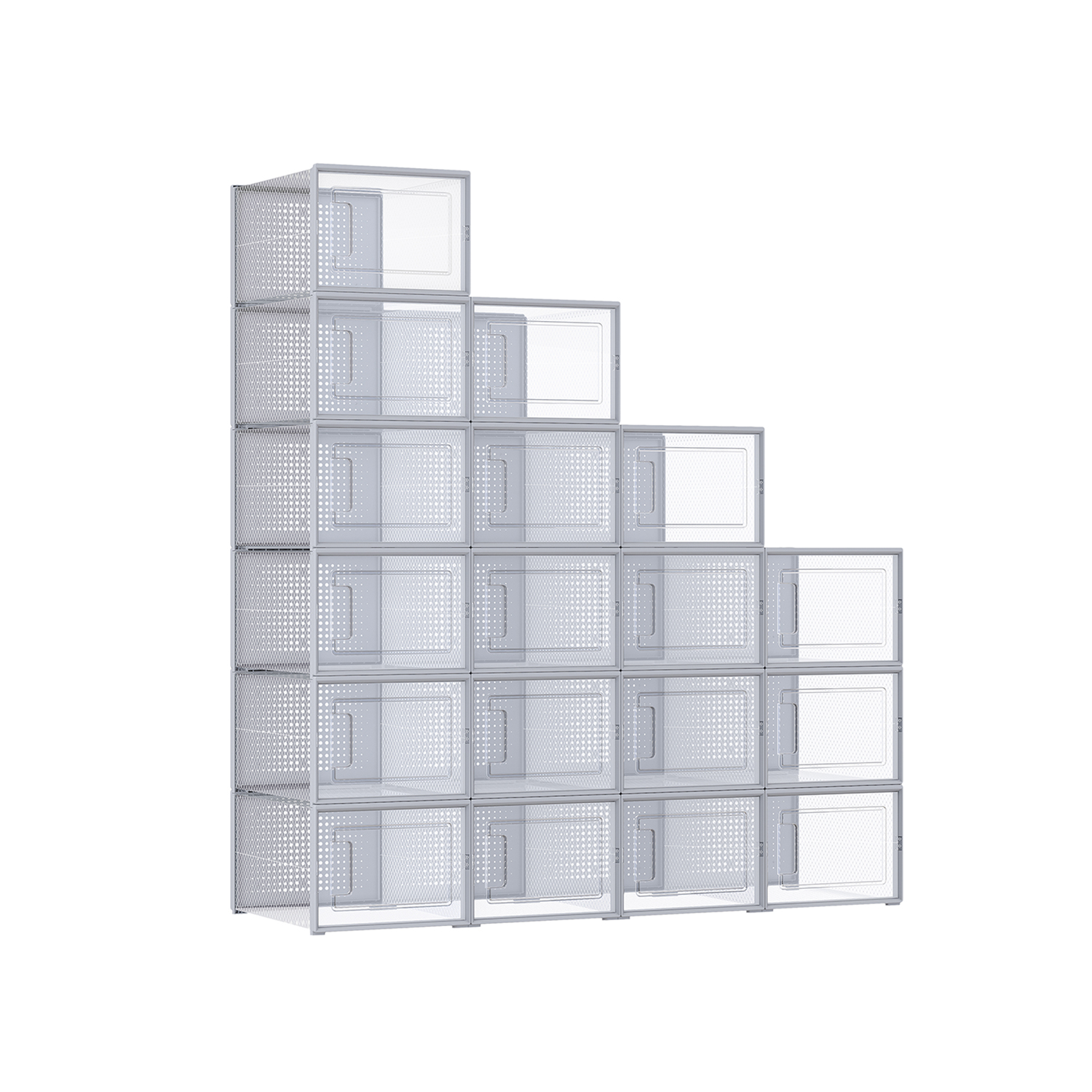 Pack of 18 Stackable Shoe Storage Organisers
