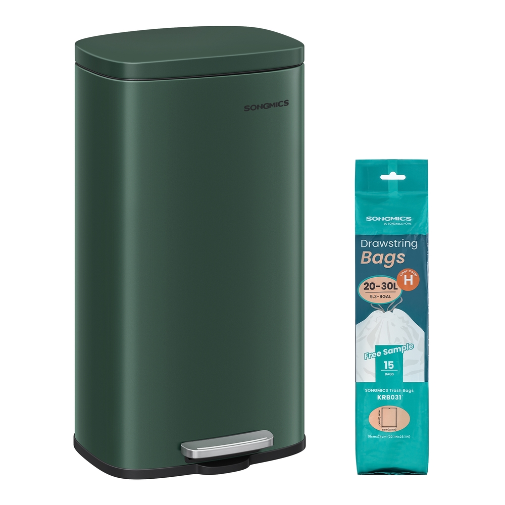 Kitchen Bin 30L with Soft-Close Lid Retro Green