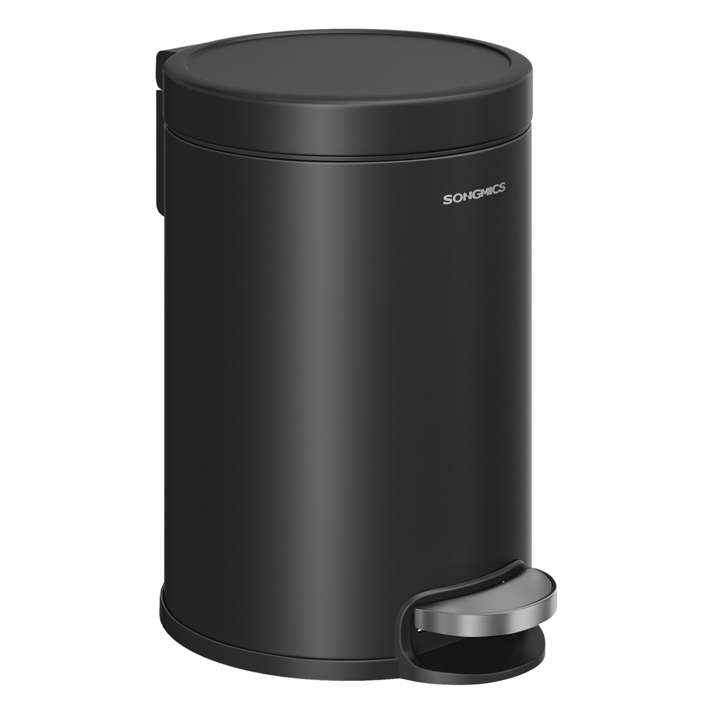 Bathroom Pedal Bin 0.8 Gallon (3 L) Steel Toilet Bin Ink Black Bathroom Pedal Bin 0.8 Gallon (3 L) Steel Toilet Bin Ink Black