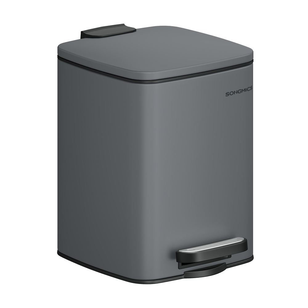 6L Pedal Toilet Bin for Small Spaces Slate Grey