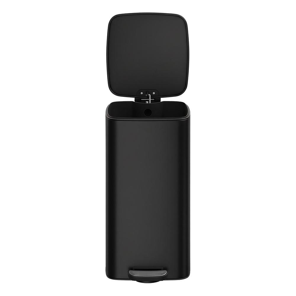 30 L Steel Kitchen Pedal Bin with Inner Bucket Ink Black