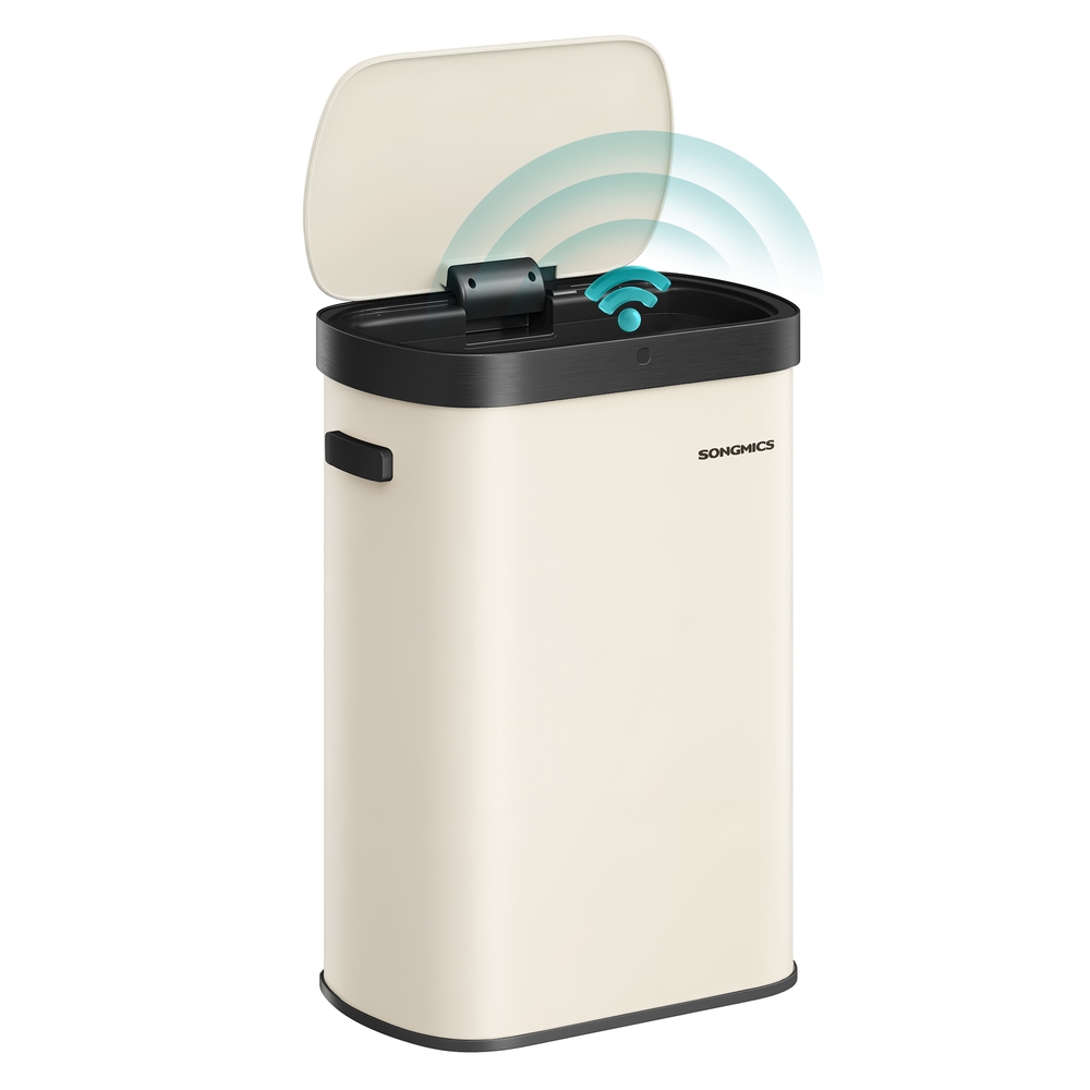13-Gallon (50 L) Steel Motion Sensor Kitchen Bin with Soft Close Lid Cream Colour 13-Gallon (50 L) Steel Motion Sensor Kitchen Bin with Soft Close Lid Cream Colour