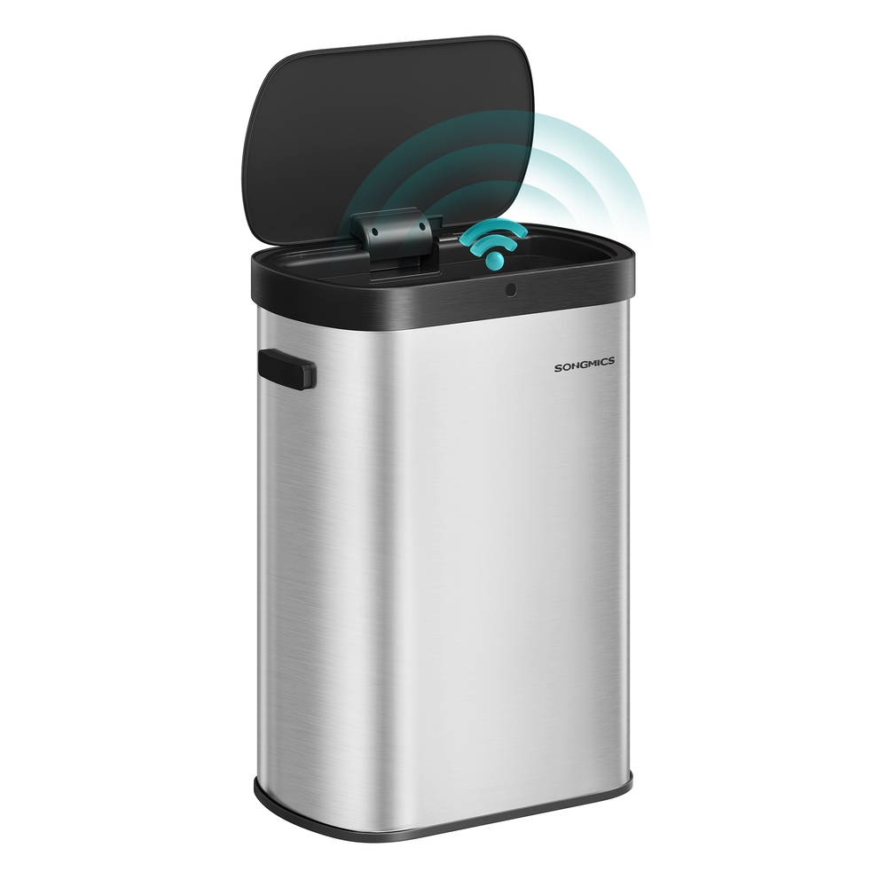 Motion sensor kitchen bin with automatic opening and soft close lid