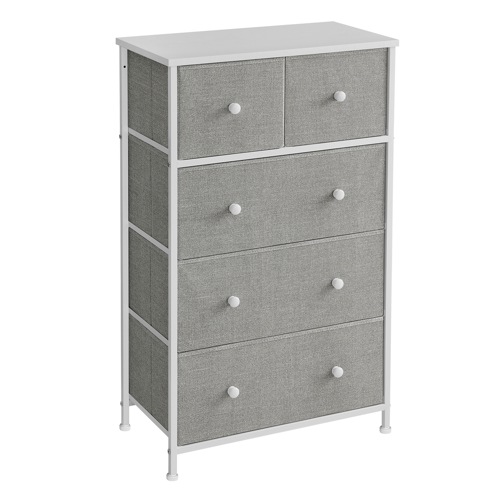 Fabric Chest of Drawers with Adjustable Feet