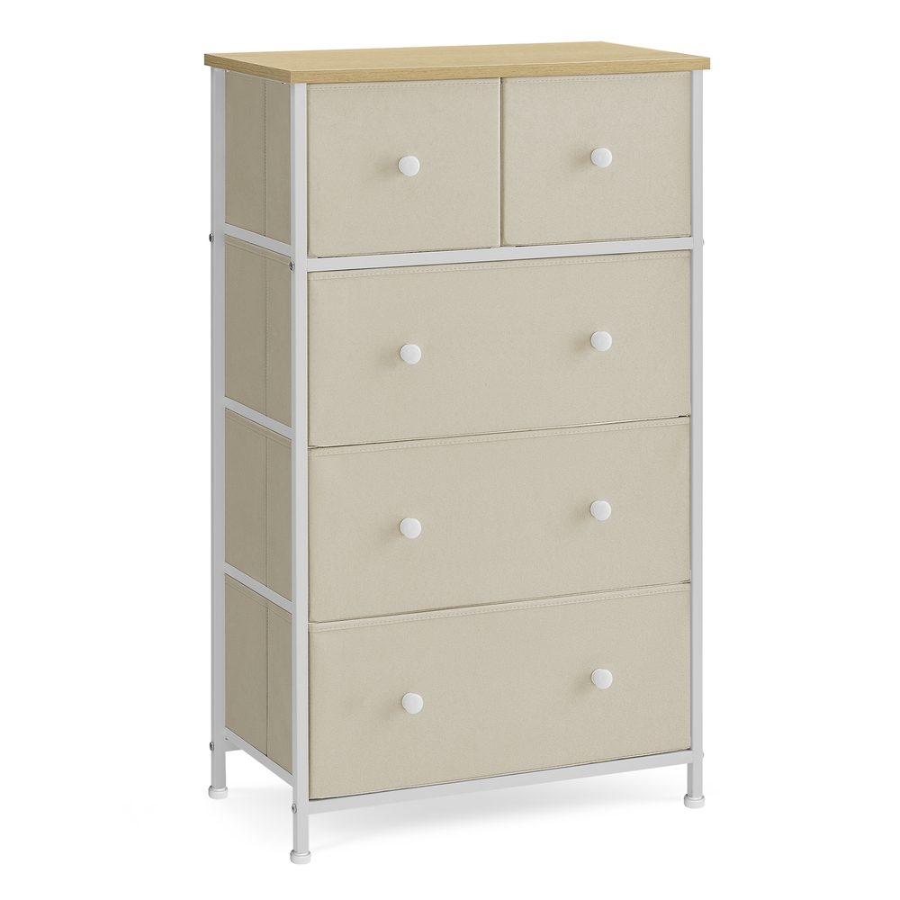 Fabric 5-Drawer Storage Organiser Unit