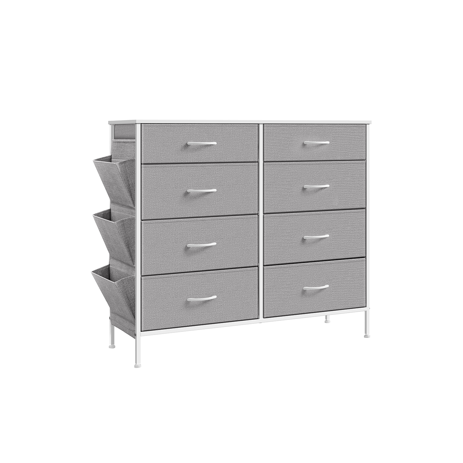 8-Drawer Dresser Cloud White and Dove Grey