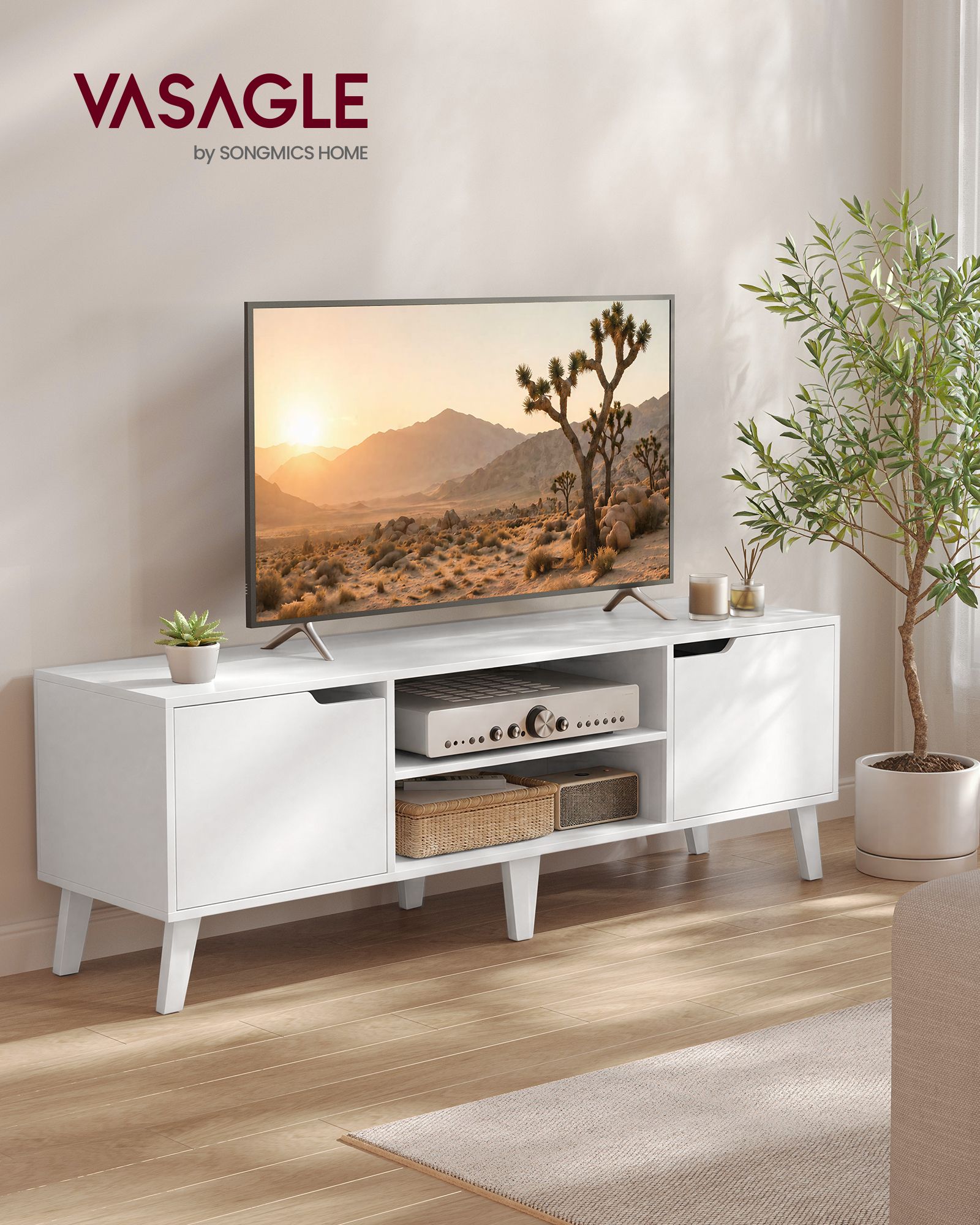 TV Stand with Adjustable Shelf TV Stand with Adjustable Shelf