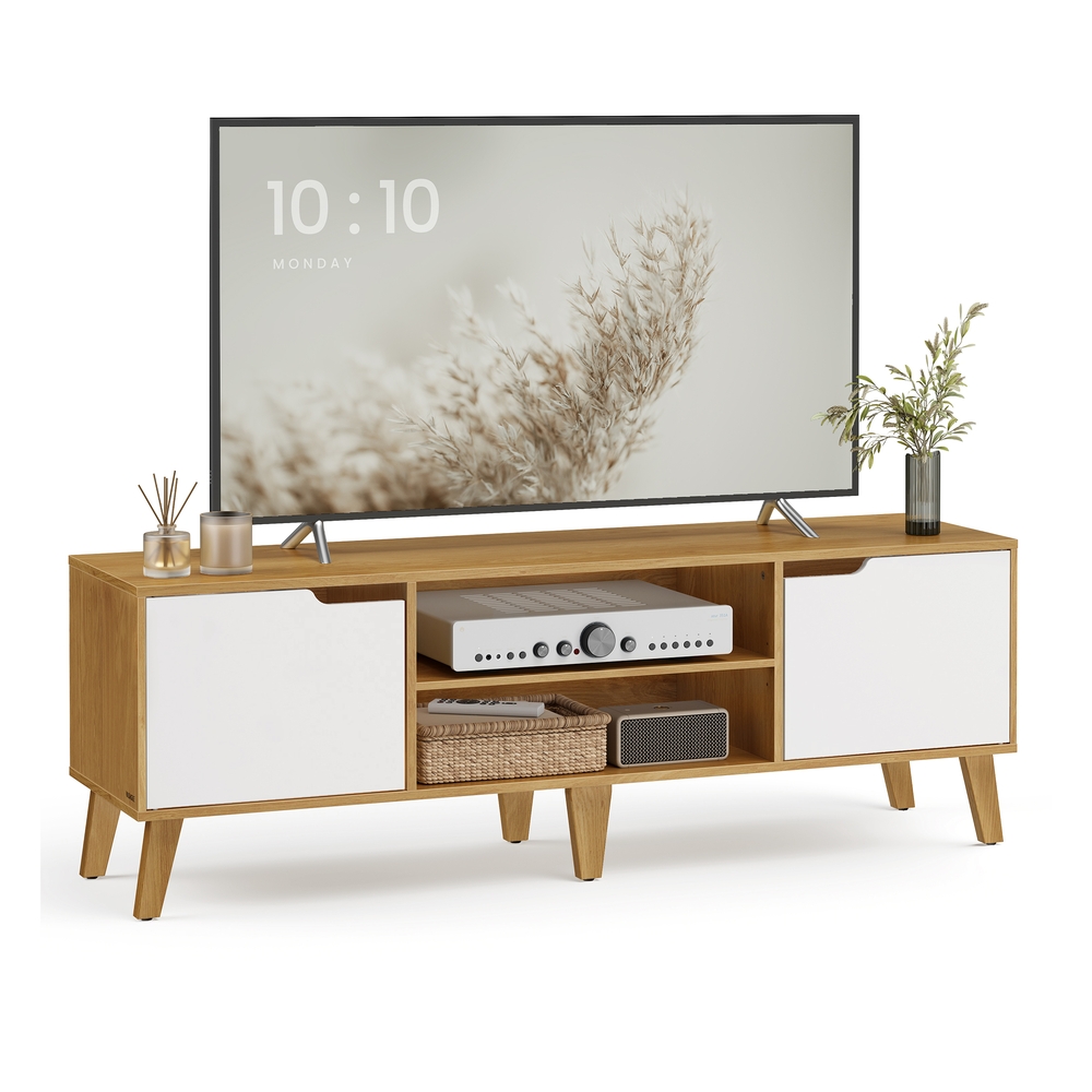 TV stand unit with adjustable shelf