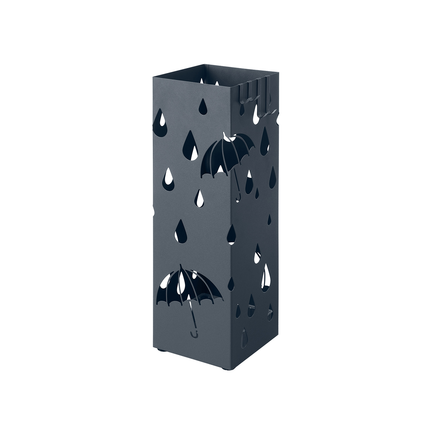 Grey Umbrella Stand Holder with Hooks
