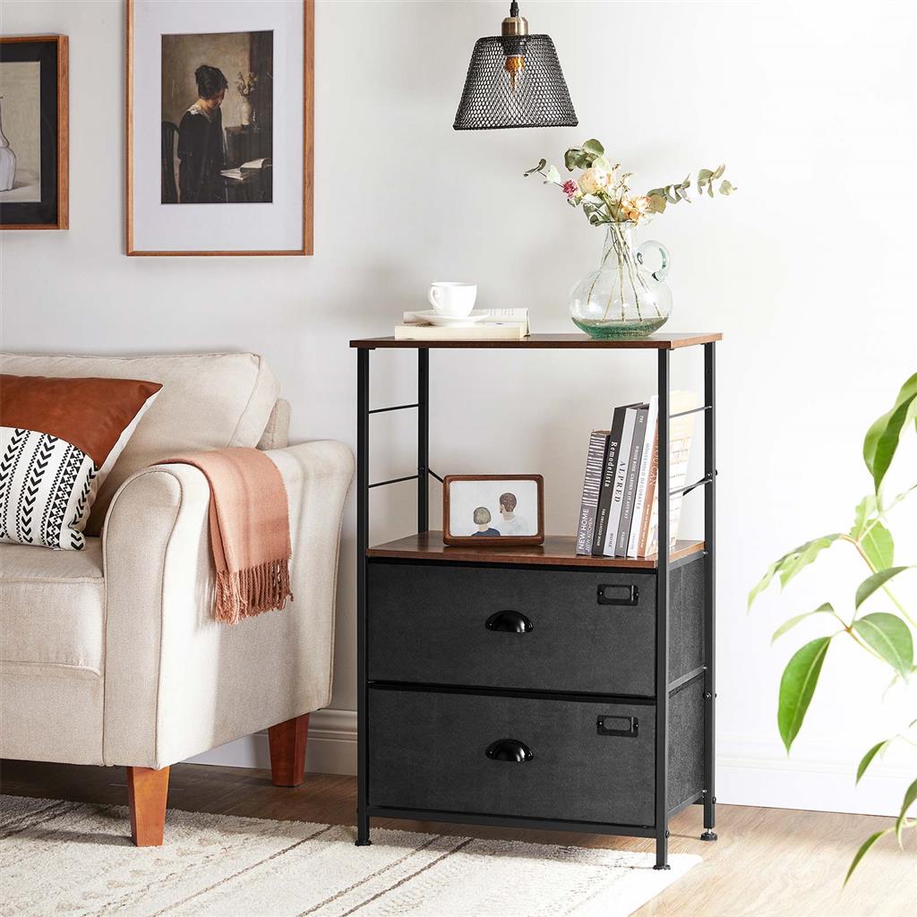 Bedside Table with Storage Shelves SONGMICS
