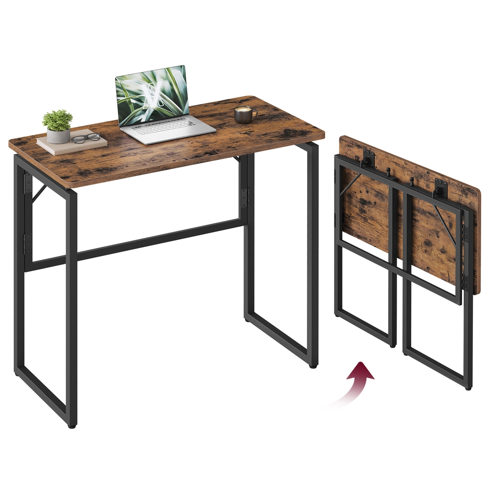 One-Piece Desktop Top 80 x 40 cm with Rounded Edges Rustic Brown