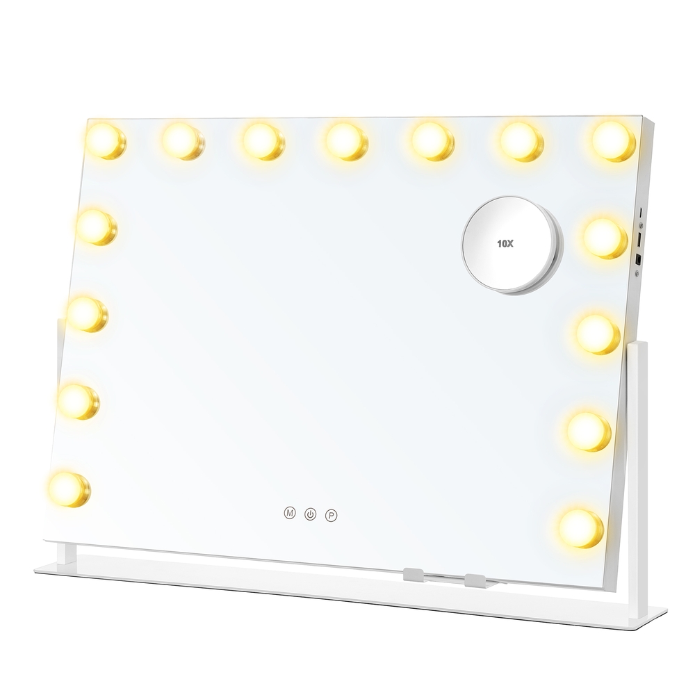 Vanity Makeup Mirror with Lights Touch Control Matte White