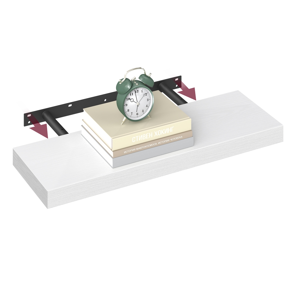 Wall Shelf Floating Shelf 20 x 60 x 3.8 cm Snow White Wall Shelf Floating Shelf 20 x 60 x 3.8 cm Snow White