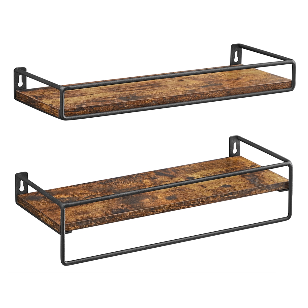 Spice Rack Set of 2 Vintage Brown and Black