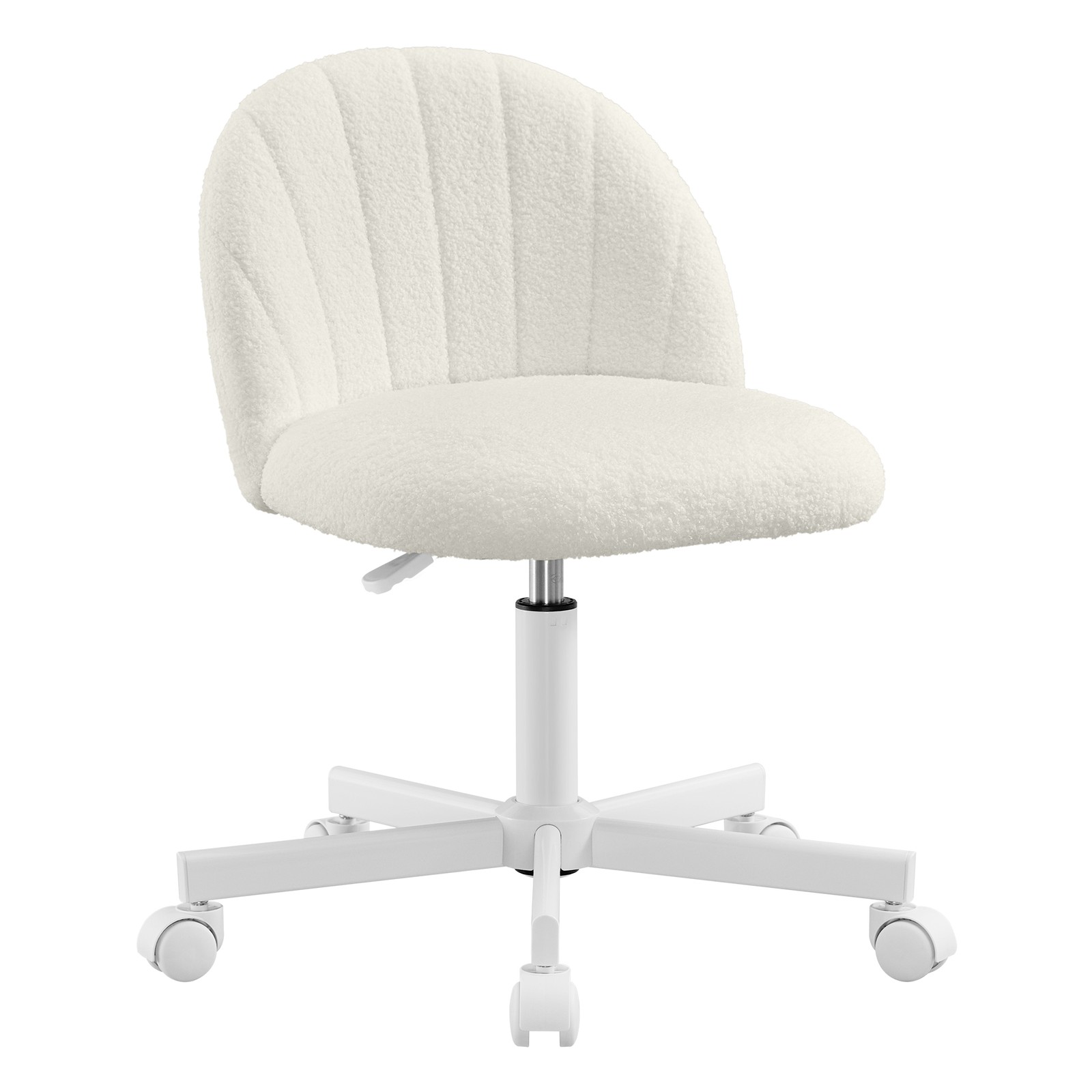 Swivel Office and Vanity Desk Chair with Height Adjustment, Teddy Fleece and Foam Padding for Home Office Swivel Office and Vanity Desk Chair with Height Adjustment, Teddy Fleece and Foam Padding for Home Office