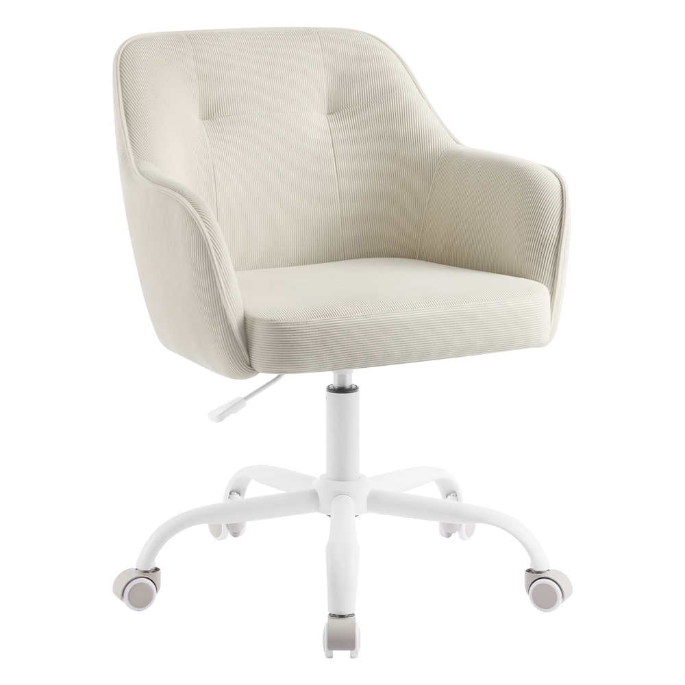 Office Chair Swivel Desk Chair 110 kg Load Sand Beige Office Chair Swivel Desk Chair 110 kg Load Sand Beige