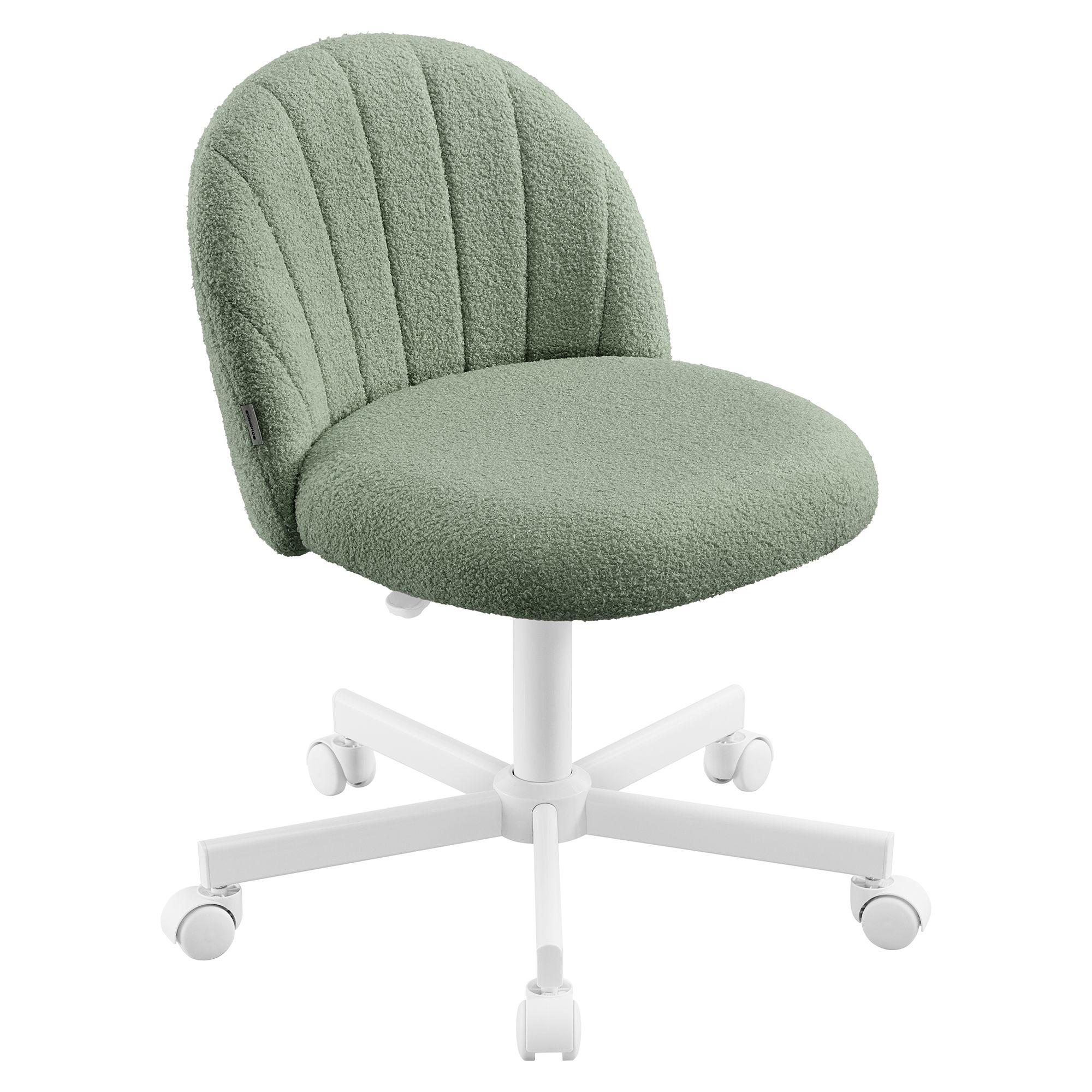 Height adjustable teddy fleece swivel office chair