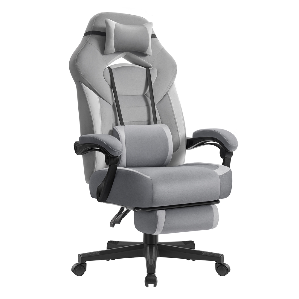 Ergonomic Design with Footrest and Adjustable Headrest