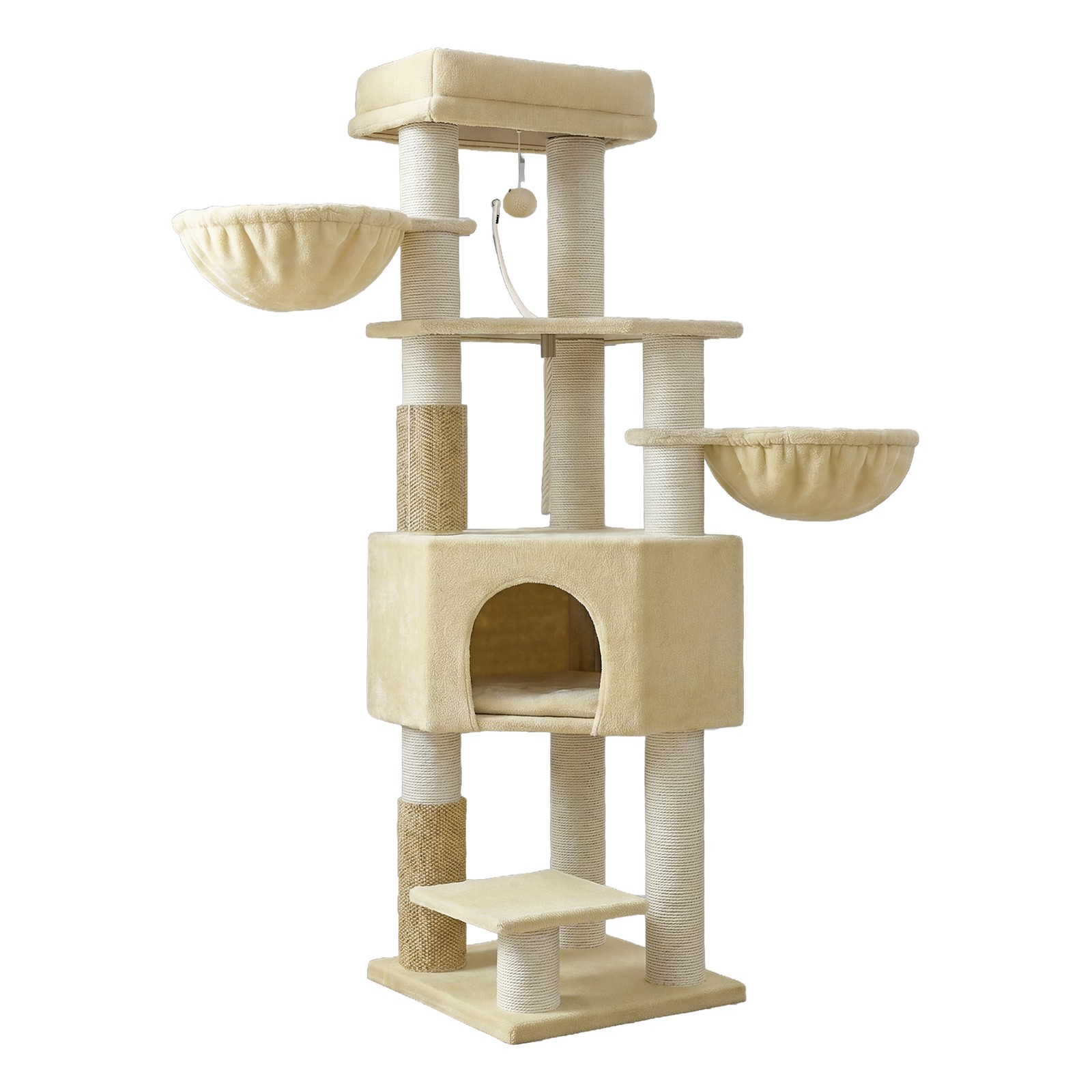 Heavy-Duty Multi-Level Cat Tree Tower with Scratching Posts, Large Perch